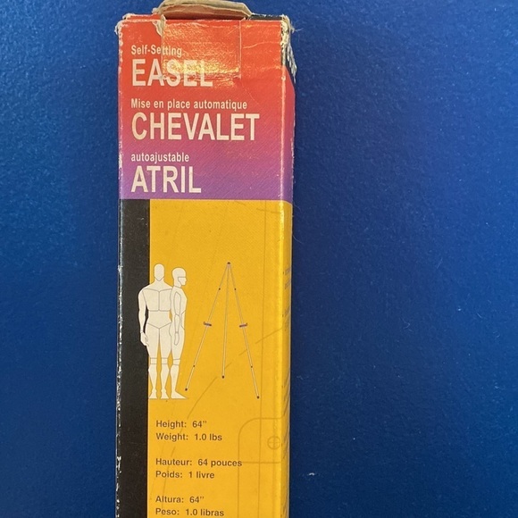 New Boone 6410 Metal Compact Travel Easel 64" Black Steel Lightweight - Picture 2 of 7